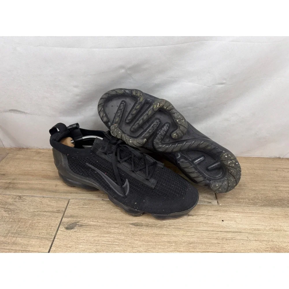 Nike Air VaporMax 2021 FK Triple Black Flyknit Running DH4084-001 Mens 11.5